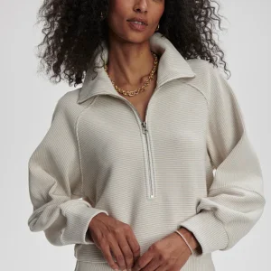 MILANO HALF ZIP SWEAT 2.0 - SILVER GREY/SNOW WHITE