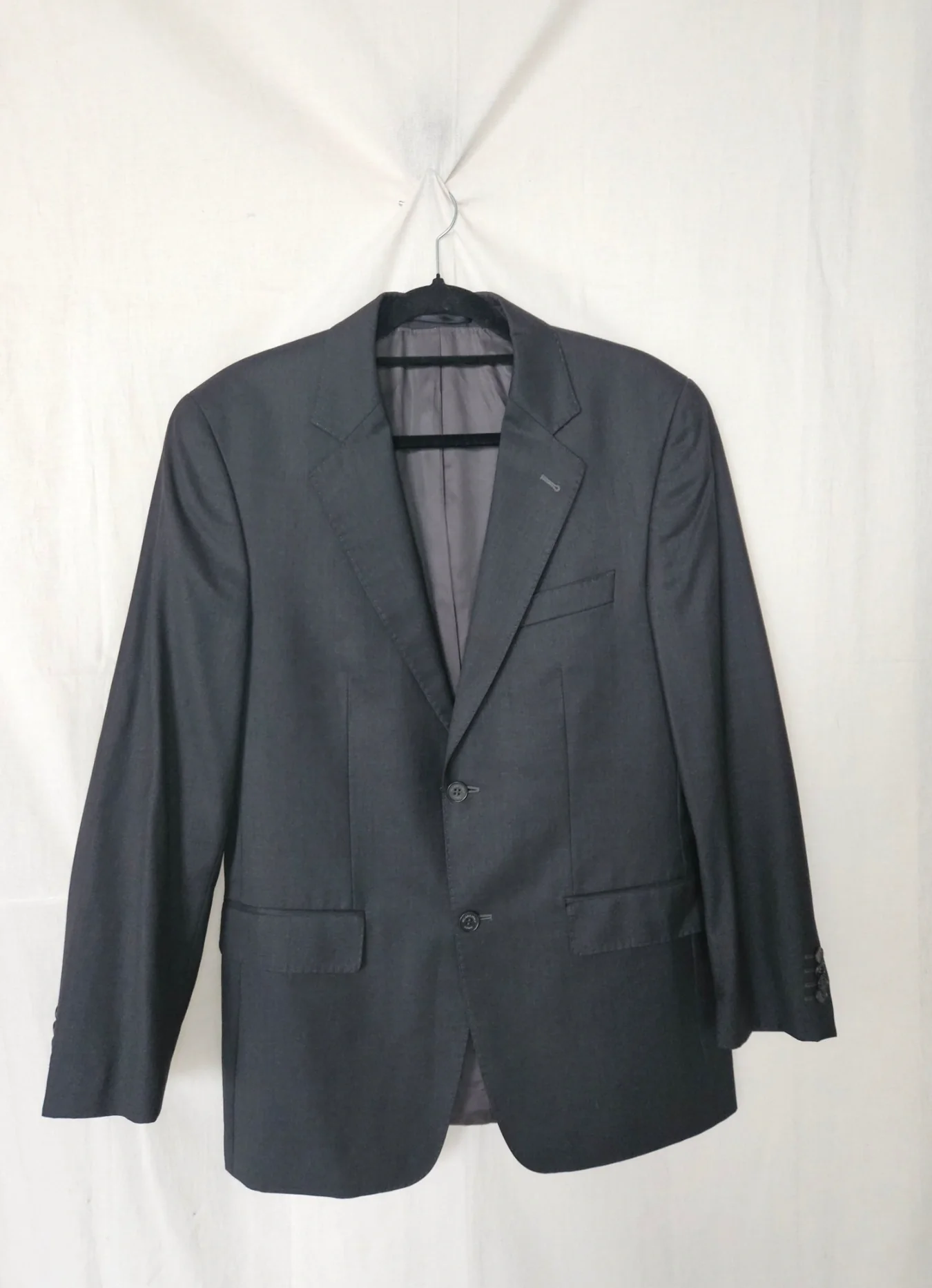 Tilde - zwarte blazer, scheerwol | L - Afbeelding 8
