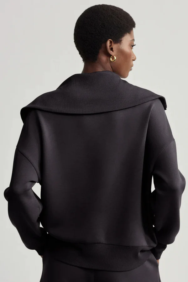 CATHERINE HALF ZIP SWEAT - BLACK - Afbeelding 3