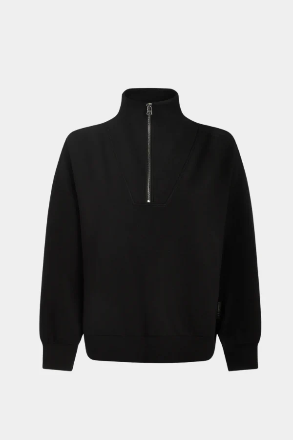 HAWLEY HALF ZIP SWEAT - BLACK - Afbeelding 6
