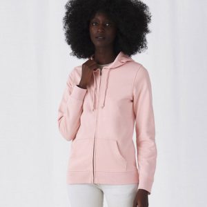 B&C Organic Zipped Hood Jacket dames Vest