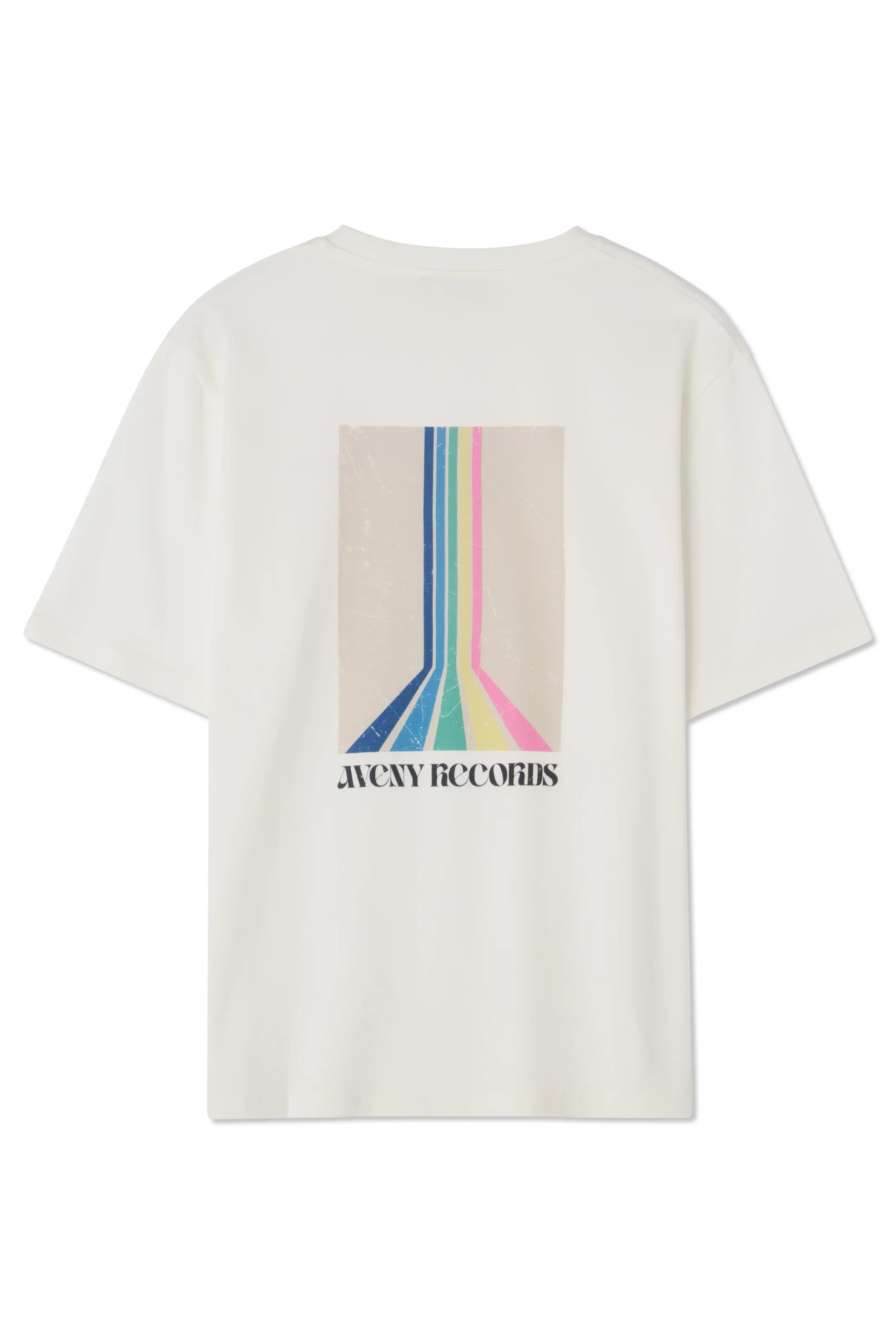 BERKELY TEE 'AVENY RECORDS' - ALMOST WHITE