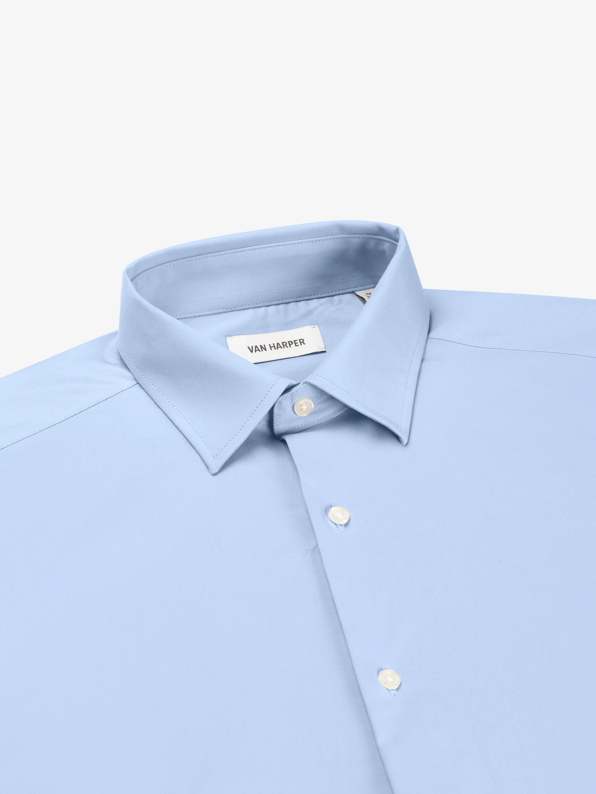 COTTON STRETCH SHIRT - LIGHT BLUE - Afbeelding 3