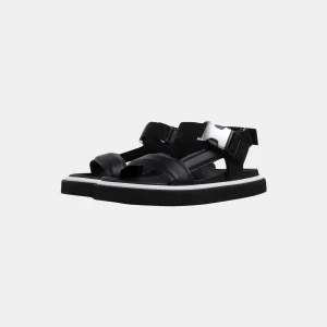 CODY SANDAL - BLACK LEATHER