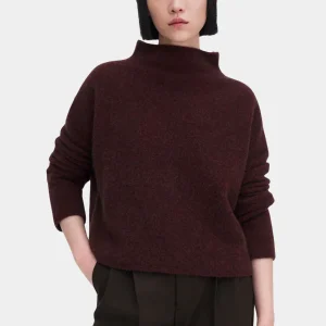 MIKA YAK FUNNELNECK SWEATER - BURGUNDY