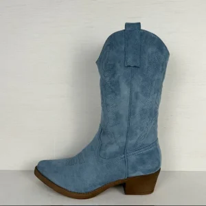 Gave suèdine cowboylaars blauw