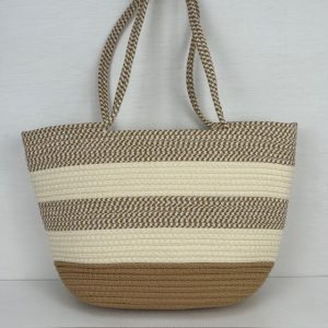 Leuke rieten handtas beige