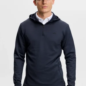 AERIAL QUARTER ZIP HOOD - JL NAVY