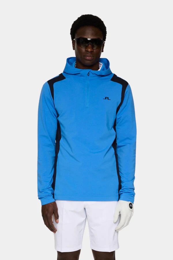 LUKAS QUARTER ZIP HOOD - SONIC BLUE - Afbeelding 2