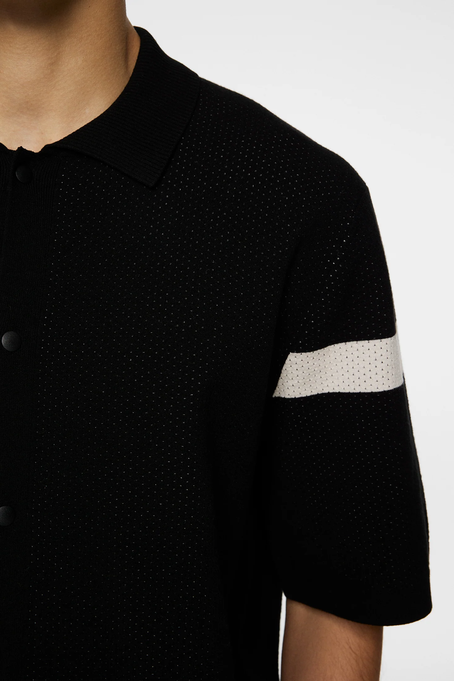 RAYNE KNITTED SHIRT - BLACK - Afbeelding 6