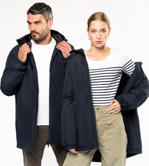 Kariban Gerecyclede unisex Parka - Afbeelding 2