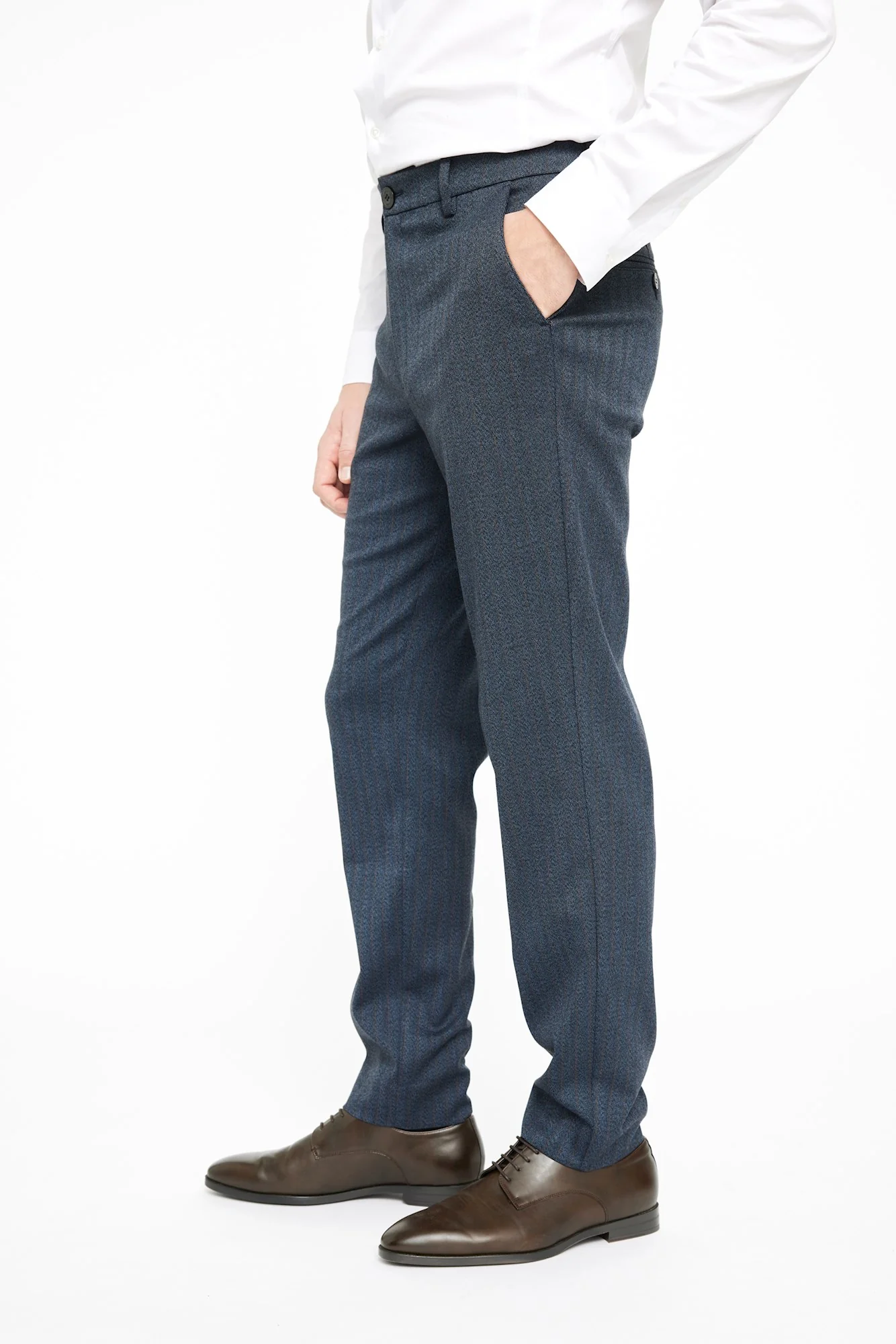 OSCAR 834 - BLUE BROWN HERRINGBONE - Afbeelding 4