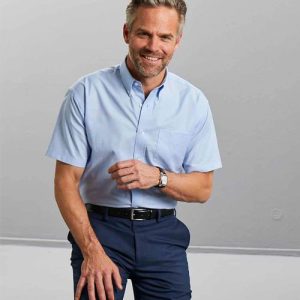 Russell Shortsleeve Classic Oxford heren Shirt
