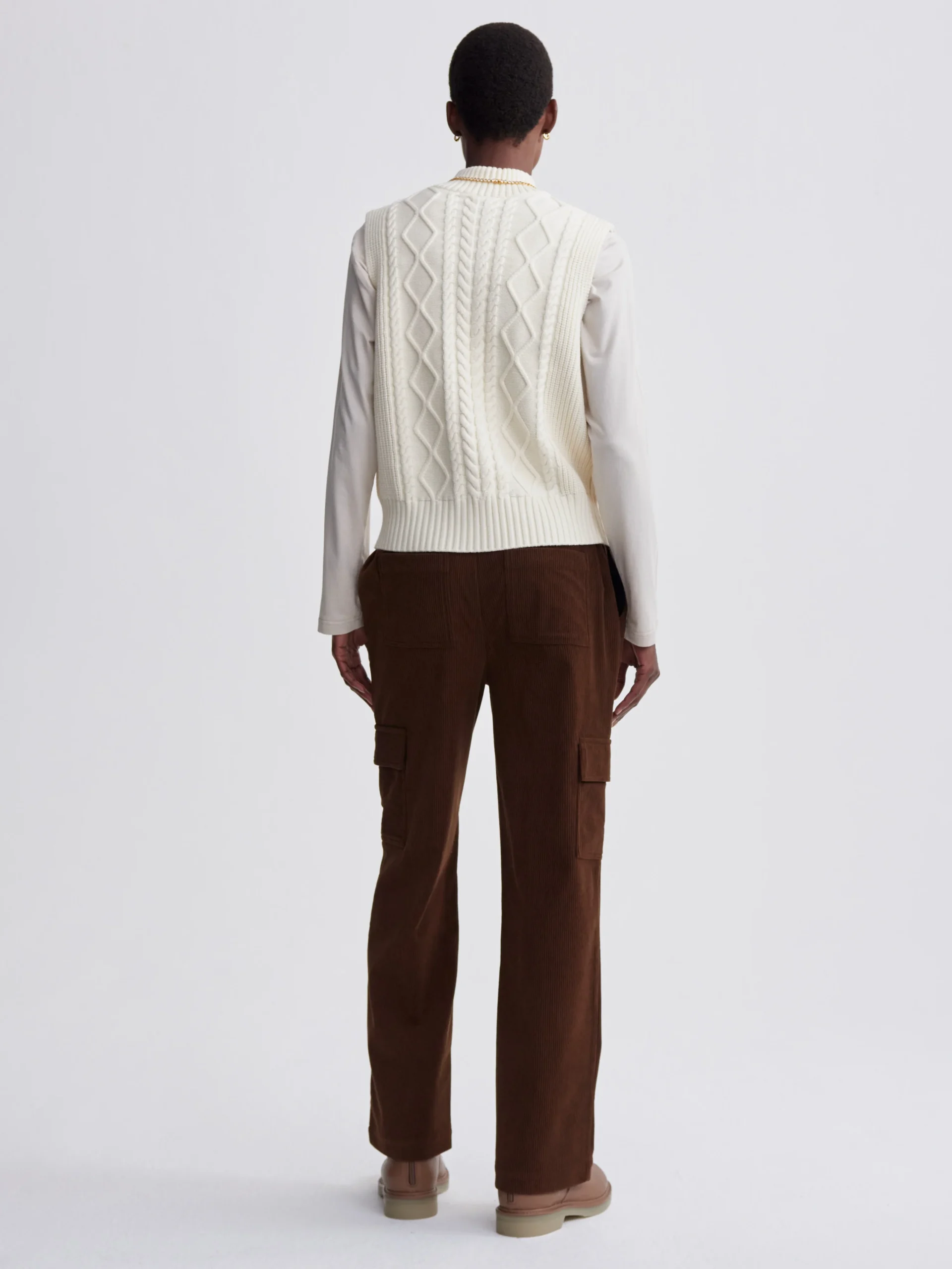 JOILETTE ROLL NECK VEST - EGRET - Afbeelding 5