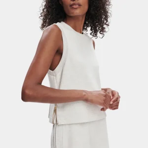 SHEA CROP TANK - IVORY MARL