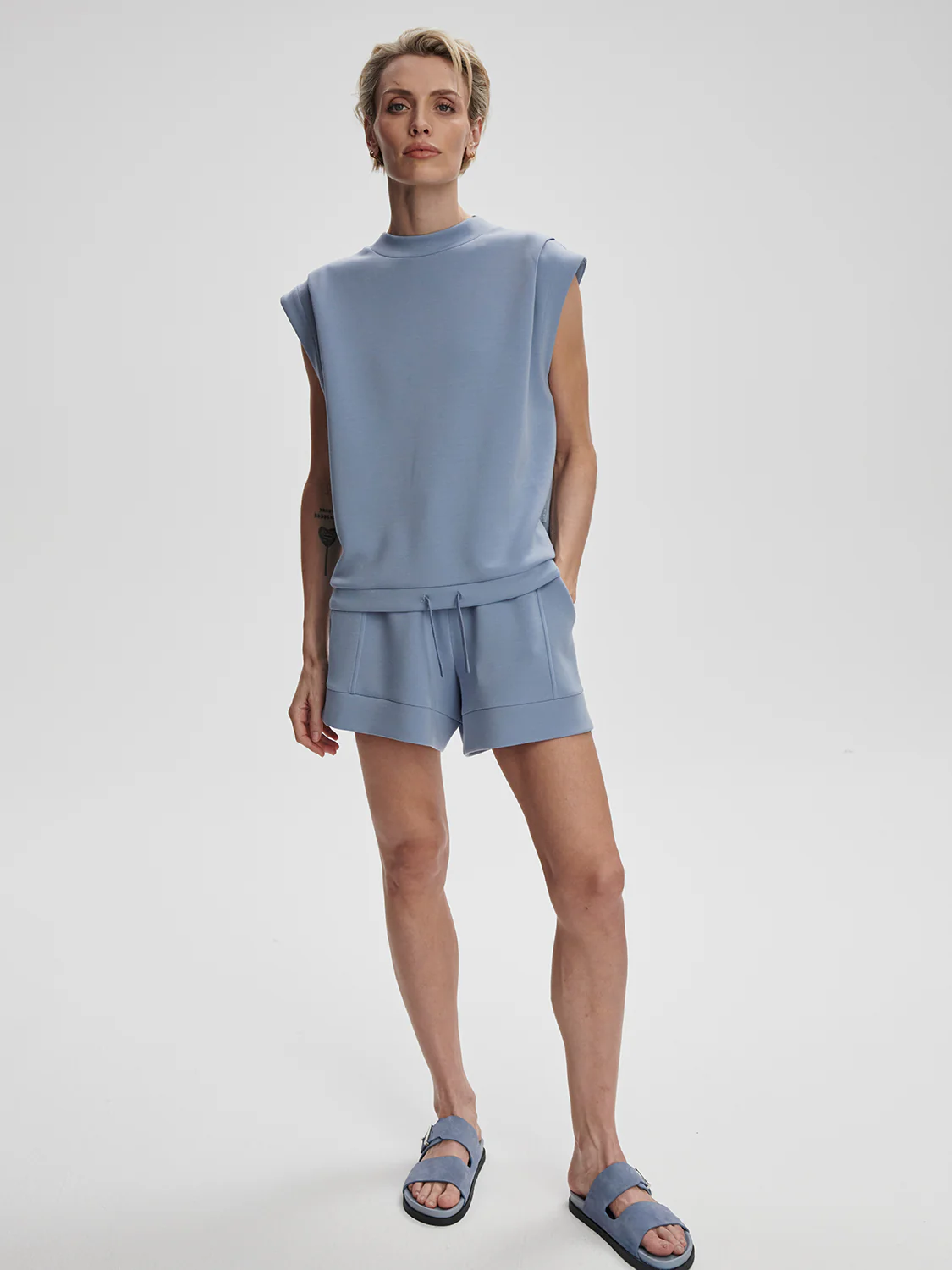 OTIS SLEEVELESS SWEAT - RAIN BLUE - Afbeelding 3