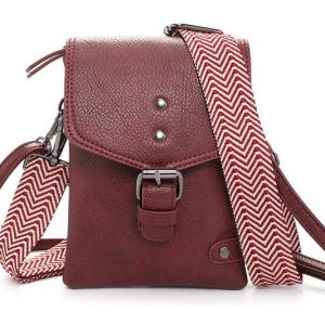 Bordeaux telefoon- en schoudertasje Kansas