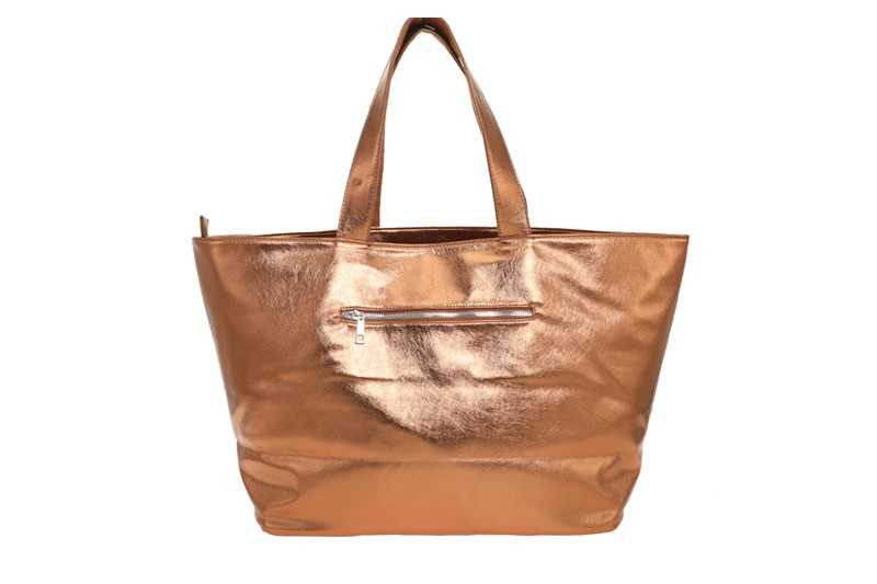 Brons schoudertas / shopper Seychellen - Afbeelding 3